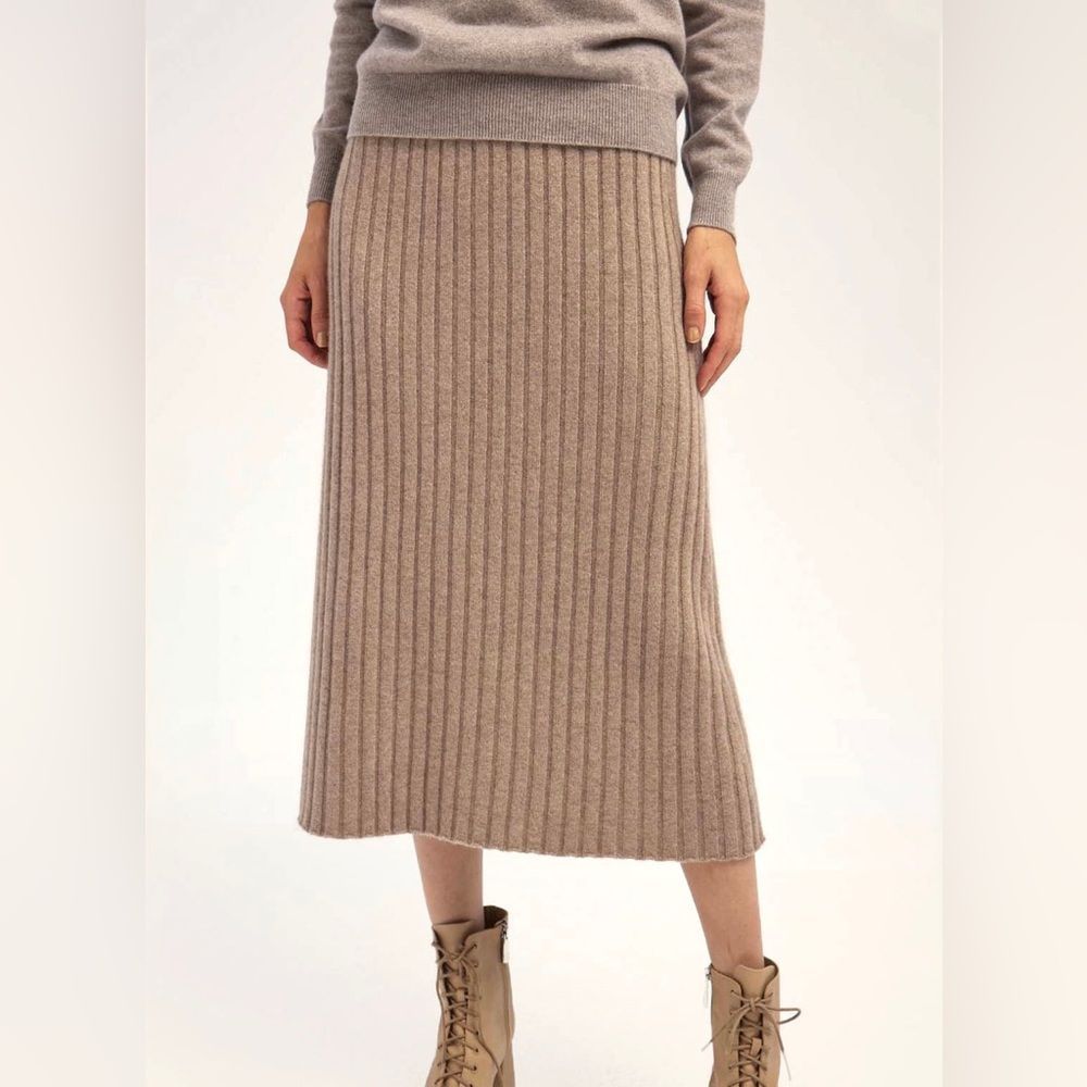 Gentle Herd Wool & Cashmere A-Line Skirt